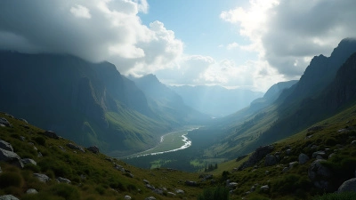 Scenic Mountain Landscape With Rugged Peaks