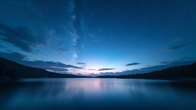 Serene Blue Sky With Twinkling Stars At Twilight