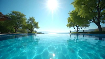Serene Infinity Pool With Lush Green Trees