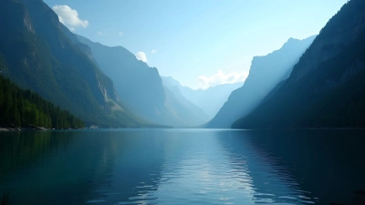 Serene Lake Between Forested Mountains