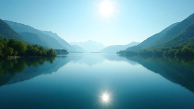 Serene Lake Reflecting Clear Blue Sky