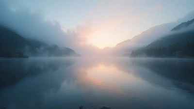 Serene Lake Reflecting Dawn Light