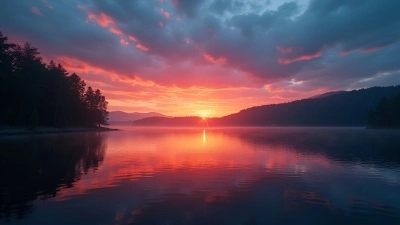 Serene Lake Reflecting Vibrant Sunset Colors