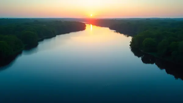 Serene Lake Sunrise With Calm Reflections