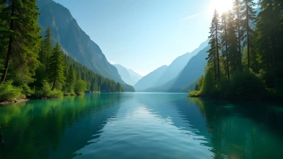 Serene Lake Surrounded by Lush Green Trees