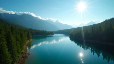 Serene Lake Surrounded by Pine Forest