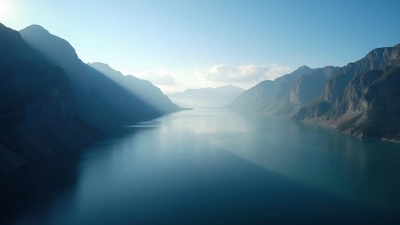 Serene Lake Surrounded by Rugged Mountains at Sunrise