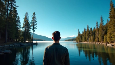 Serene Lake View With Contemplative Man