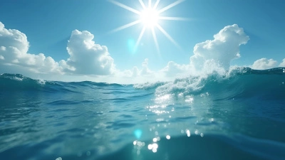 Serene Ocean Under Bright Blue Sky