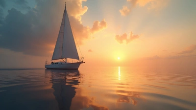 Serene Sailing Boat on Calm Water at Golden Hour