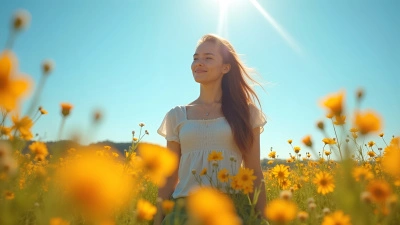 Serene Woman in Vibrant Wildflower Field