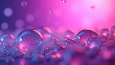 Shimmering Bubbles Close-Up With Colorful Gradient