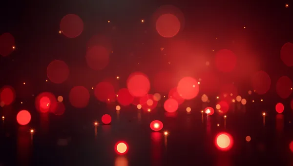 Shimmering Red and White Bokeh Lights