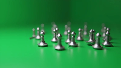 Shiny Gray Metal Pins On Green Surface