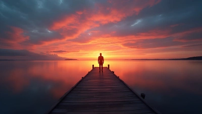 Silhouette On Wooden Dock At Sunset
