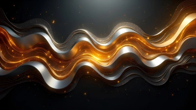 Silver And Gold Abstract Metallic Illustration