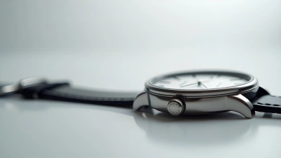 Silver Round Watch With Black Leather Strap