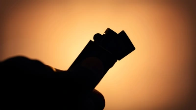 Sleek Black Lighter Close-Up Detail