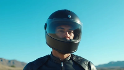Sleek Motorcycle Helmet On Confident Man Outdoors