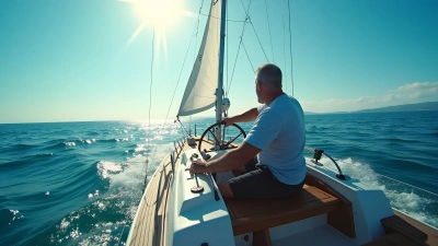 Small Sailboat On Calm Blue Ocean Waters