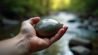 Smooth Rounded River Rock In Hand