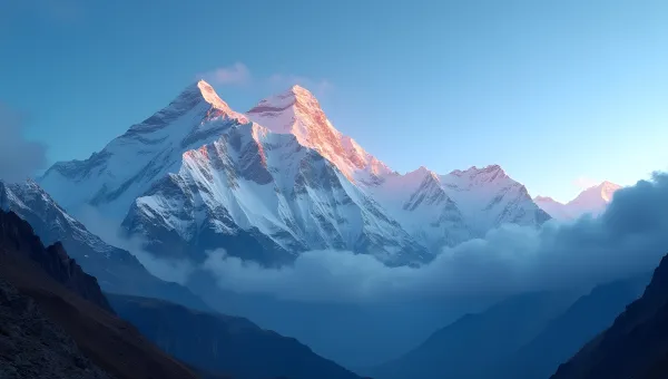 Snow-Capped Mount Everest At Sunrise