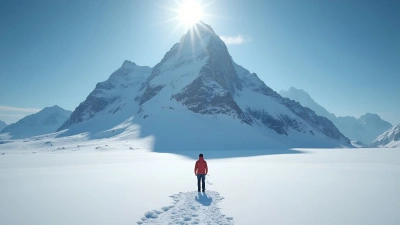 Snow-Capped Mountain with Lone Individual