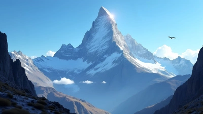 Snow-Capped Mountain Peak Under Clear Blue Sky