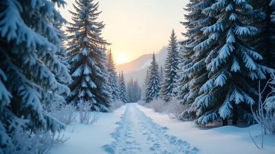 Snow-Covered Evergreen Forest Under Winter Sky