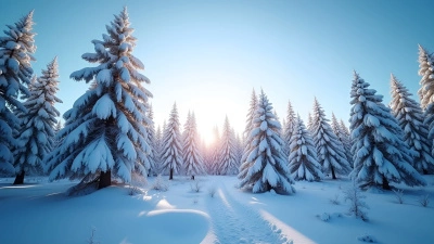 Snow-Covered Evergreen Trees In Winter Forest