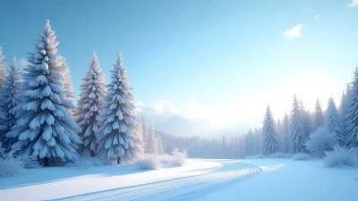 Snow-Covered Evergreen Trees In Winter Landscape