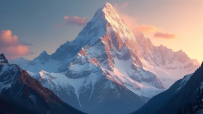 Snow-Covered Mountain in Golden Hour Light