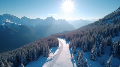 Snow-Covered Mountain Landscape With Winding Road