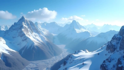 Snow-Covered Mountain Peaks Aerial View