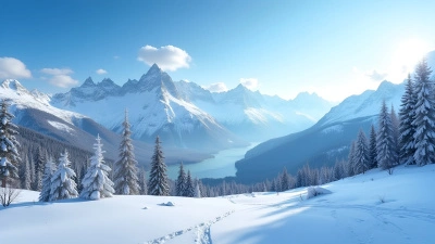 Snow-Covered Mountain Range Panorama Under Clear Sky