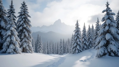 Snow-Covered Pine Trees In Winter Forest
