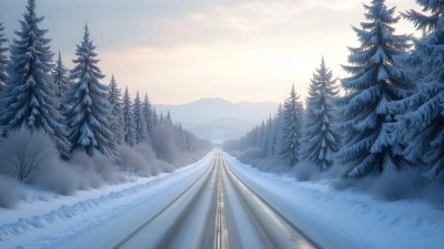 Snow-Covered Road With Frosted Trees In Winter