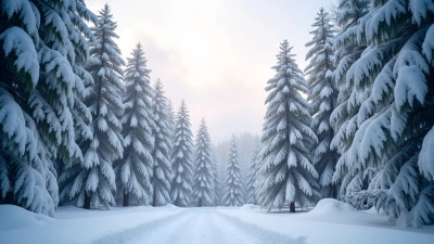 Snow-Laden Pine Trees In Winter Forest