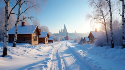 Snowy Russian Landscape With Kremlin View