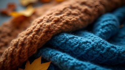 Soft Brown And Blue Knitted Textile Patterns