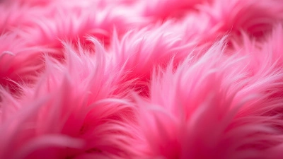 Soft Fluffy Pink Fur Texture Close-Up