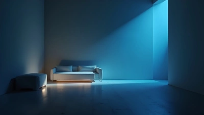 Soft White And Blue Ambient Lighting In Dark Room