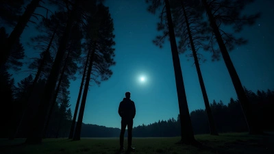 Solitary Man Under Star-Filled Night Sky