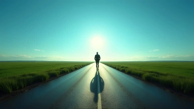 Solitary Person On Empty Rural Road