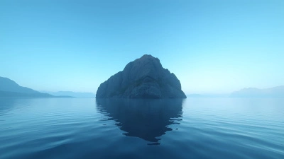 Solitary Rock in Serene Lake Landscape