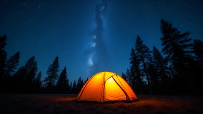 Spacious Dome Tent Under Starry Galaxy Sky