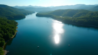 Sparkling Blue Lake Surrounded by Green Trees