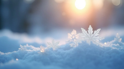 Sparkling Frozen Snowflakes In Winter Landscape