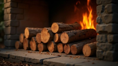 Stacked Firewood Logs With Natural Wood Textures