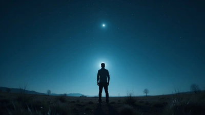 Star-Filled Night Sky With Solitary Man